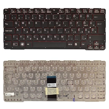149009911HU gyári új magyar fekete-piros laptop billentyűzet