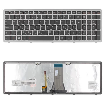 25214160 gyári új magyar háttérvilágításos ezüst laptop billentyűzet