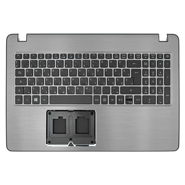 6B.GNPN7.013 gyári új fekete háttérvilágított magyar laptop billentyűzet + ezüst színű felső fedél