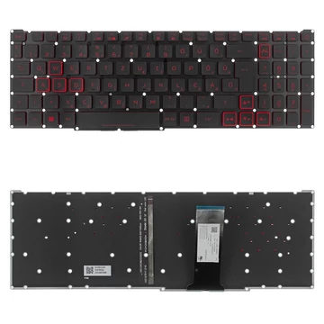 6B.Q84N2.052 gyári új, magyar háttérvilágításos laptop billentyűzet, keret nélkül