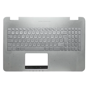 90NB05T1-R31HU0 gyári új magyar, ezüst, háttérvilágított laptop billentyűzet + ezüst felső fedél