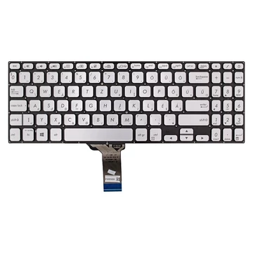 90NB0IA6-R32HU0 gyári új magyar ezüst háttérvilágításos laptop billentyűzet, keret nélkül