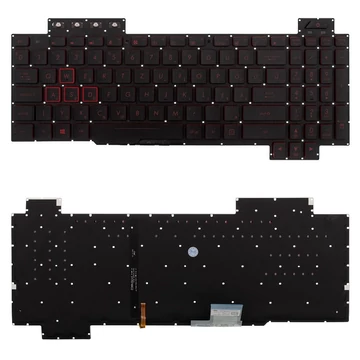 90NR00J1-R31HU1 fekete - piros magyar háttérvilágított laptop billentyűzet, keret nélkül