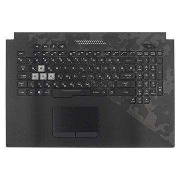 90NR00M1-R31HU0 gyári új magyar fekete RGB (Multi-color) háttérvilágításos laptop billentyűzet + fekete felső fedél