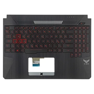 90NR00S3-R32HU0 gyári új magyar piros háttérvilágításos laptop billentyűzet + fekete felső fedél