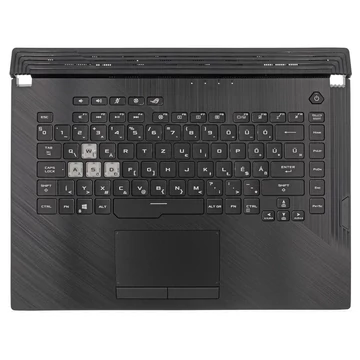 90NR01J6-R31HU0 gyári új fekete magyar RGB háttérvilágításos laptop billentyűzet + felső fedél