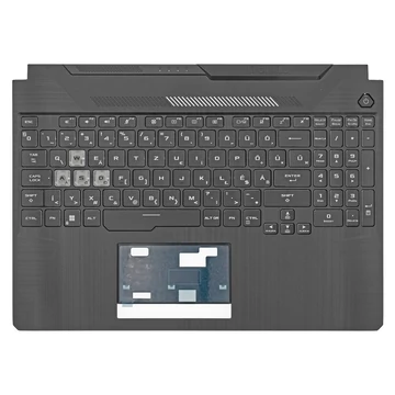 90NR03U1-R32HU0 gyári új fekete magyar RGB háttérvilágításos laptop billentyűzet + felső fedél