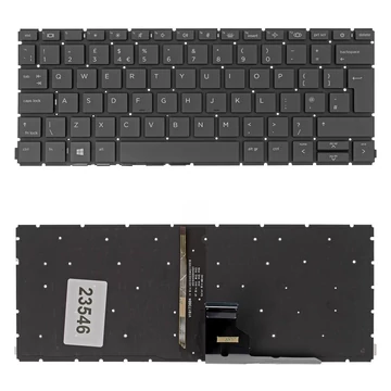 L93087-001 gyári új angol (UK) kiosztású háttérvilágított laptop billentyűzet, keret nélkül