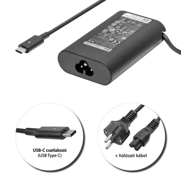 Dell 20V 2.25A // 5V 2A (45W) USB-C (Type-C) gyári új töltő