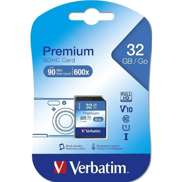 Verbatim 32GB Class10 SDHC memóriakártya (43963)