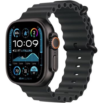 Apple Watch Ultra 2 49mm LTE okosóra fekete titán tok (titanium black) fekete ocean pánttal (black ocean band) (MX4P3) - Apple Garancia