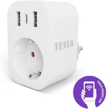 Tesla SP300 okos konnektor 3 USB kimenettel (smart plug 3 USB) 