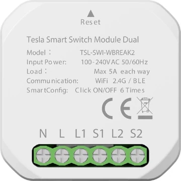 Tesla okos dupla kapcsoló egység (smart switch module dual)
