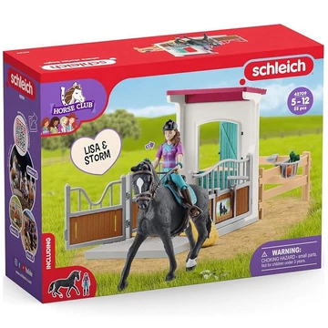 Schleich: Horse Club - Lisa és Storm lovas box játékszett