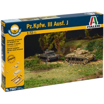 Italeri 1/72 Pz.Kpfw. III Ausf. J tank 2db-os makett szett
