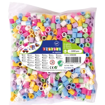 PlayBox: 9mm-es XL MAXI pasztell színű vasalható gyöngyök 1000db-os csomag