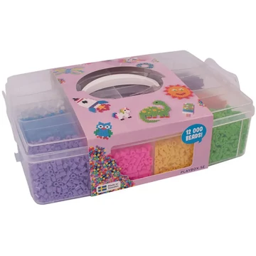 PlayBox: 9mm-es XL MAXI vasalható gyöngy 12 színben tárolódobozban 12000db