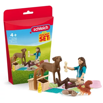 Schleich: Piknik Lizával és kutyusával játékszett (42746)