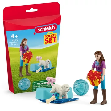 Schleich: Születésnapi buli Lizával és kutyusával játékszett (42744)
