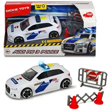 Audi RS 3 rendőrautó fény és hangeffektekkel 24cm - Dickie Toys