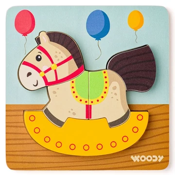 Fa hintaló 5db-os baba puzzle - Woodyland