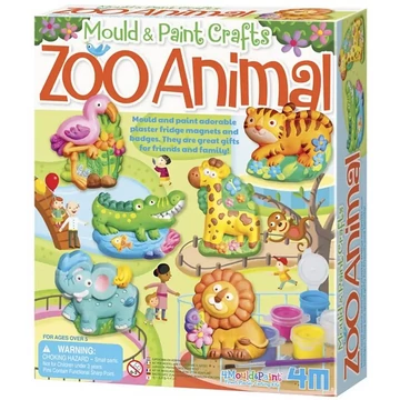 Színes Állatkerti Gipszfigura készítő készlet