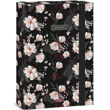 Ars Una: Flowery Black A/4 füzetbox