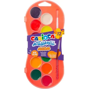 Vízfesték készlet 12 neon színnel 30mm - Carioca