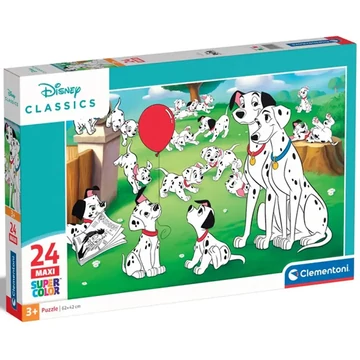 Disney klasszikusok: 101 Kiskutya 24 db-os maxi supercolor puzzle - Clementoni