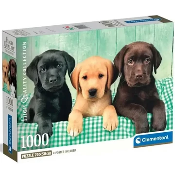 Három kis labrador 1000 db-os HQC puzzle poszterrel - Clementoni