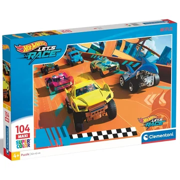 Hot Wheels versenyre fel 104db-os maxi supercolor puzzle - Clementoni
