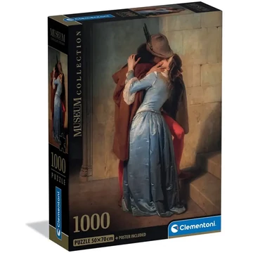 Museum Collection: Hayez - A csók HQC 1000db-os puzzle poszterrel - Clementoni