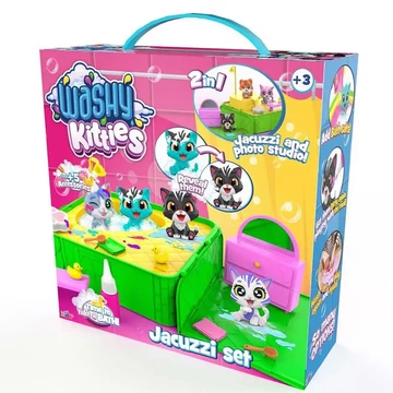 Washy Friends: Color Reveal Pancsoló cicusok jacuzzival és kiegészítőkkel