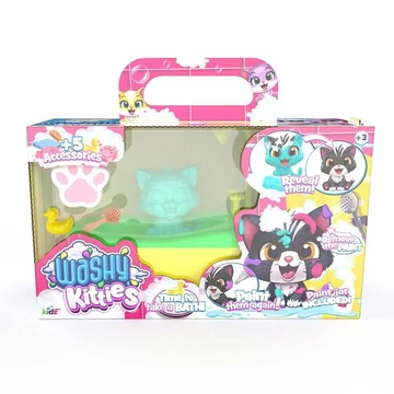 Washy Friends: Color Reveal Pancsoló cicusok káddal és kiegészítőkkel - Cirmi