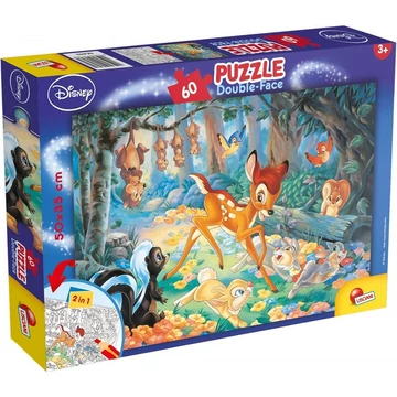 Bambi 2 az 1-ben 60db-os puzzle és színező 50x35cm - Lisciani