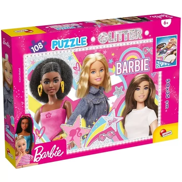 Barbie legjobb barátnők 108db-os glitter puzzle 50x35cm - Lisciani