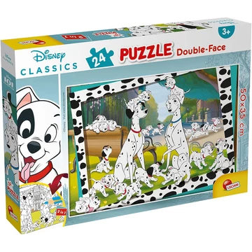 Disney 101 kiskutya 2 az 1-ben 24db-os puzzle és színező 50x35cm - Lisciani