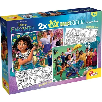 Disney Encanto 2 az 1-ben maxi 2x60db-os puzzle és színező 50x35cm - Lisciani