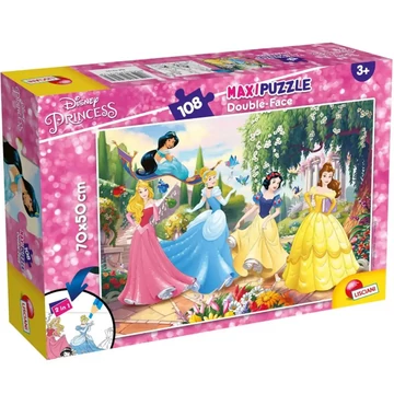 Disney Hercegnők 2 az 1-ben 108db-os puzzle és színező 70x50cm - Lisciani