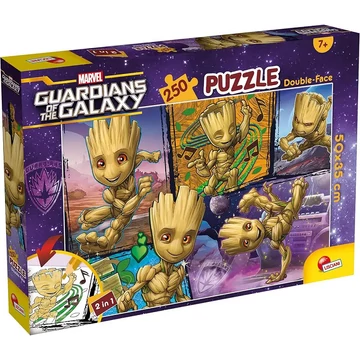 Marvel Groot 2 az 1-ben 250db-os puzzle és színező 50x35cm - Lisciani