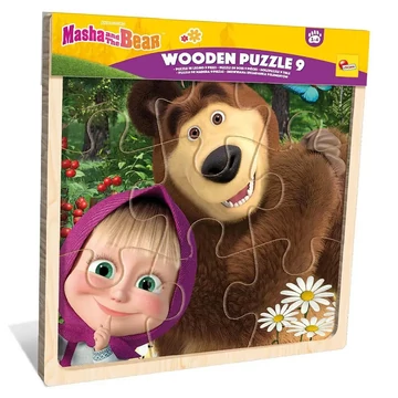 Mása és a Medve 9db-os fa keretes puzzle - Lisciani