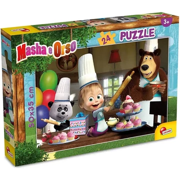Mása és a medve muffin sütés 24db-os puzzle 50x35cm - Lisciani