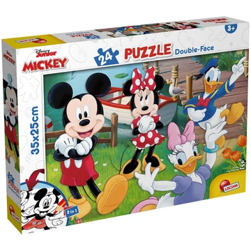 Mickey egér 2 az 1-ben 24db-os puzzle és színező 35x25cm - Lisciani