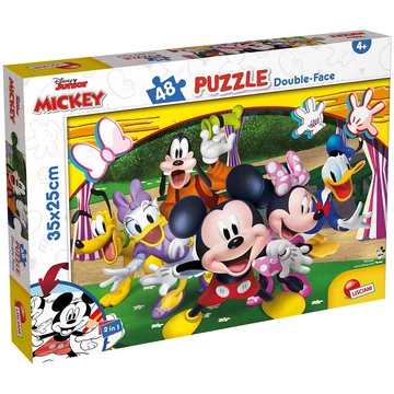 Mickey egér 2 az 1-ben 48db-os puzzle és színező 35x25cm - Lisciani