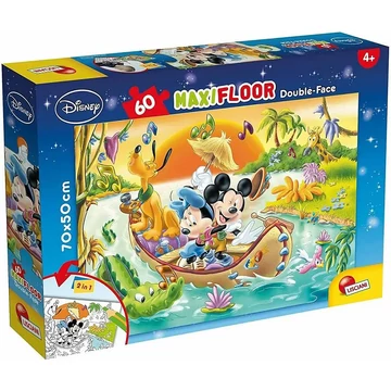Mickey egér 2 az 1-ben 60db-os maxi puzzle és színező 70x50cm - Lisciani