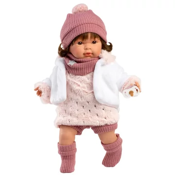 Llorens: Carla 42cm-es síró baba cumival csillagos ruhában