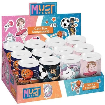 Luna: Must fém persely fiús vagy lányos mintával 10x15cm többféle változatban 1db