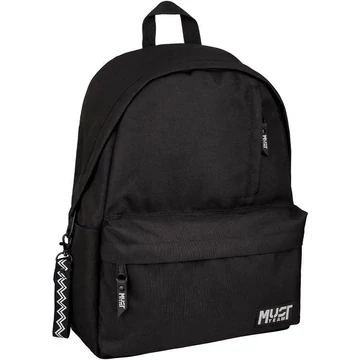 Luna: Must Team Monochrome fekete iskolatáska, hátizsák 32x17x42cm