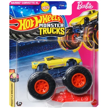 Hot Wheels Monster Trucks: Barbie Corvette XL kisautó 1/64 - Mattel