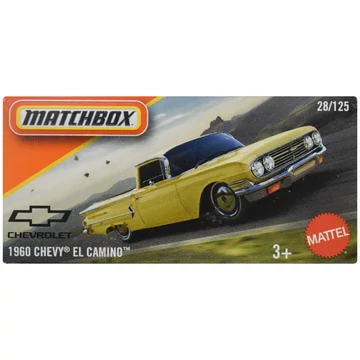 Matchbox: Papírdobozos 1960 Chevy El Camino sárga kisautó 1/64 - Mattel